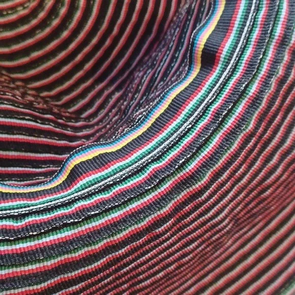 San Diego Hat Company Stylish Multi-Colored Striped Wide Brim Sun Hat - Picture 5 of 5